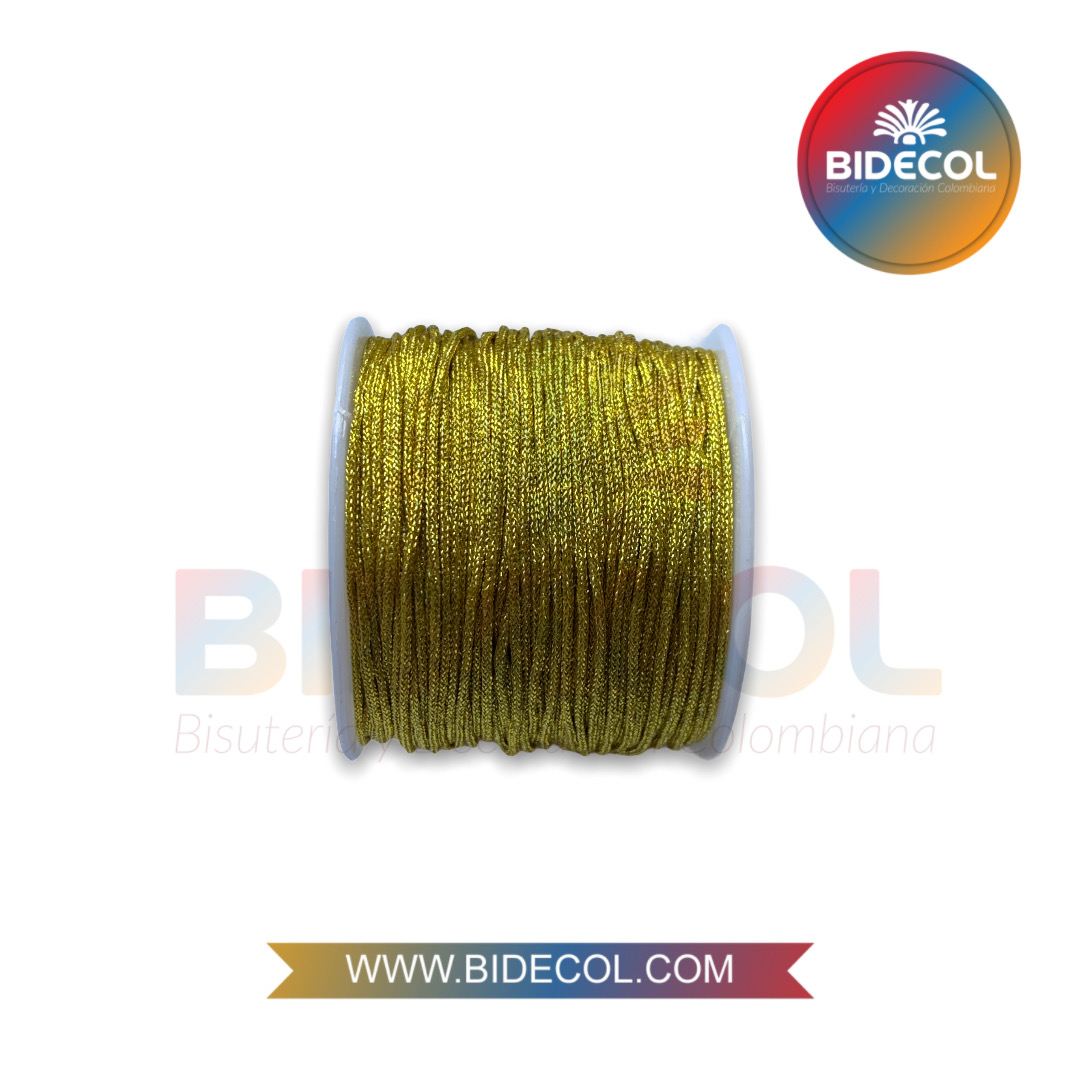 Hilo Chino 0.8mm Metalizado x 100m Dorado x 1und