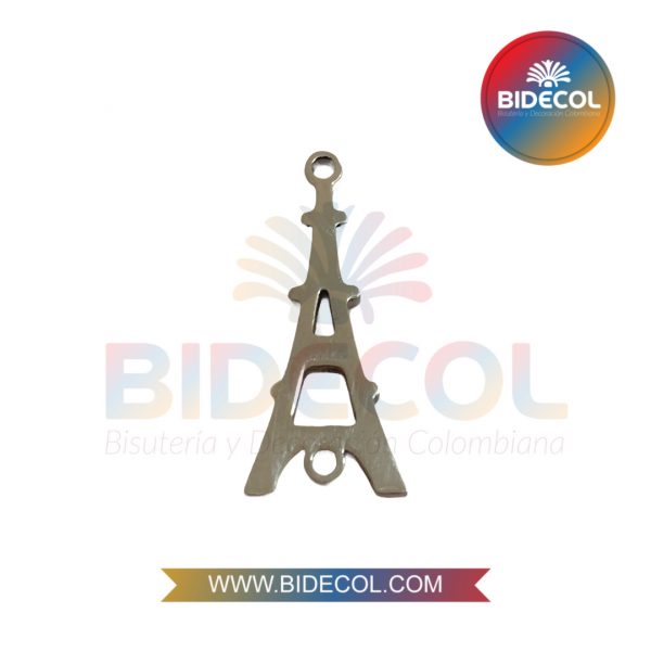 Dije Centro de la Torre Eiffel 2.1 en Acero Plateado x 1und
