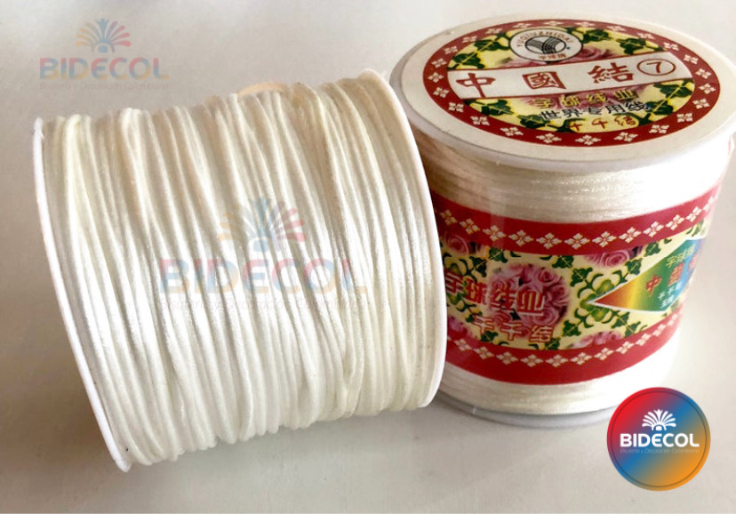 Cordon Seda 2mm x 25m Blanco
