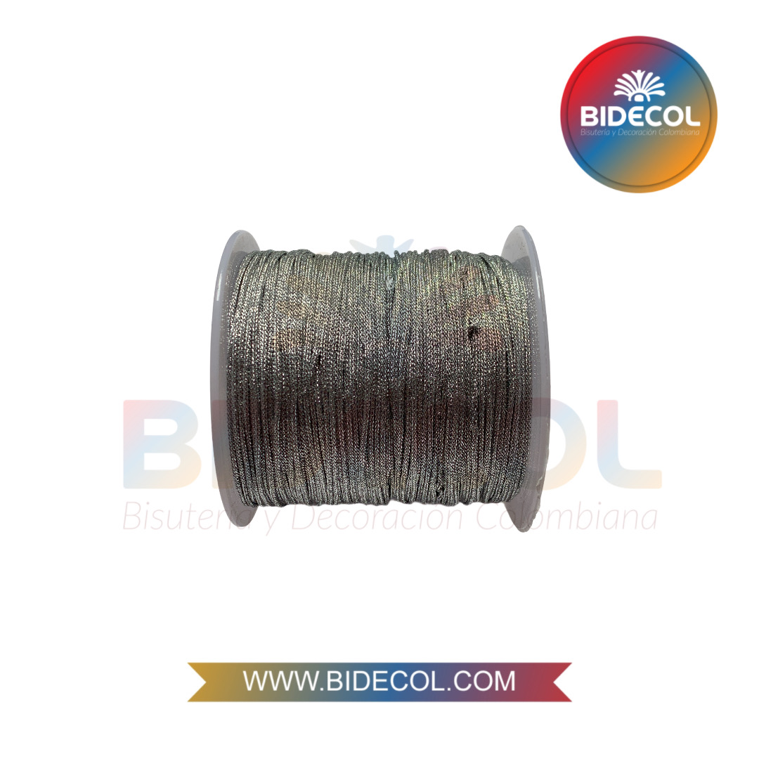 Hilo Chino 0.8mm Metalizado x 50m Plateado x 1und