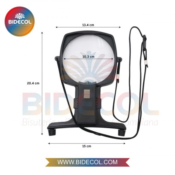 Lupa Negra Tipo Manos Libres Con Luz Led by Stone x 1und - Image 3