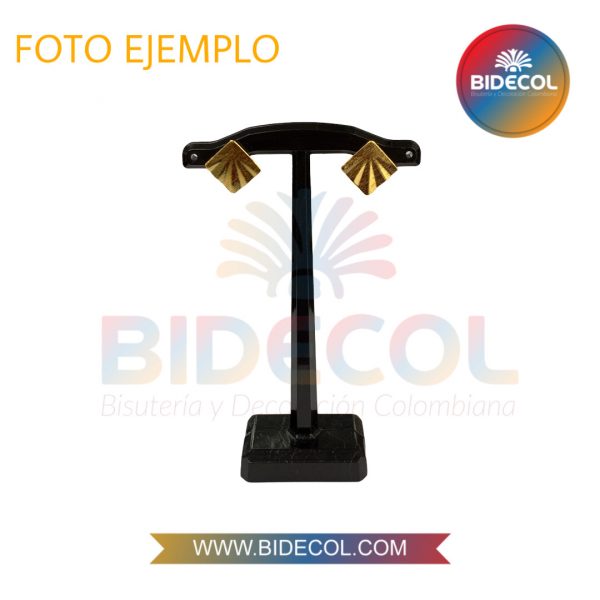 Exhibidor Mediano para Aretes Negro 12cm x 1und - Image 2