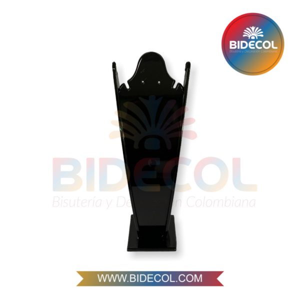Cuello Exhibidor Grande Alargado para Collares y Aretes Negro 22cm x 1und