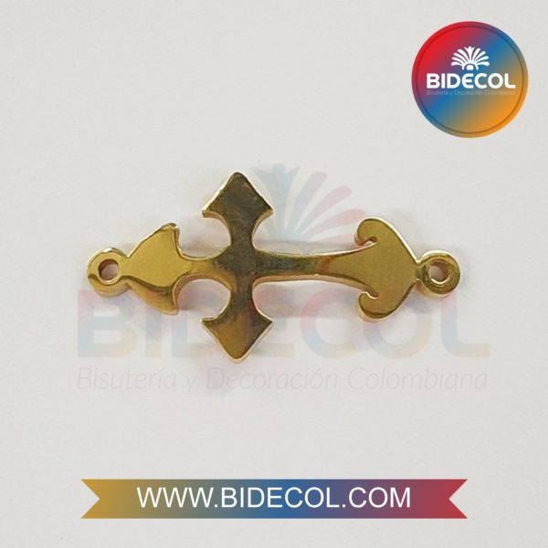 Dije para pulsera en acero cruz r01