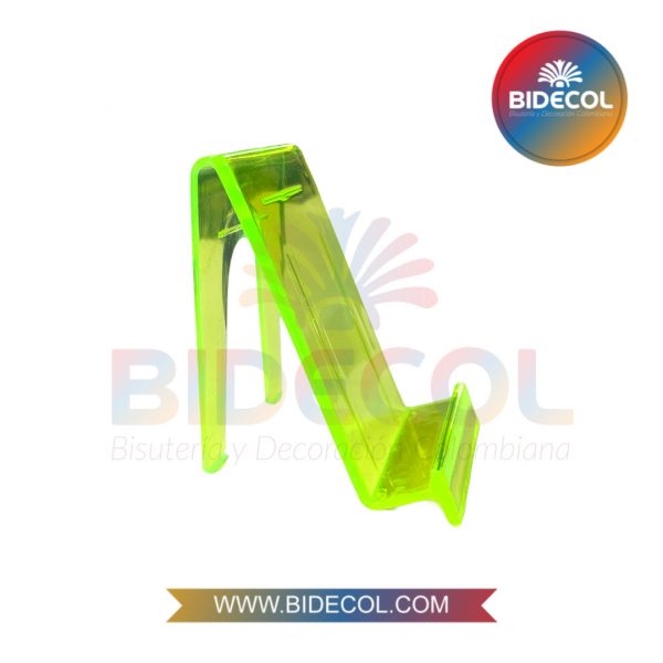 Exhibidor Mediano Cuadrado Verde Neón 10.8cm x 1und
