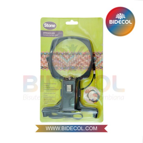 Lupa Negra Tipo Manos Libres Con Luz Led by Stone x 1und - Image 2