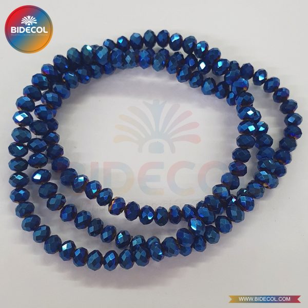 Murano Chino Rondela Azul Metalizado #4