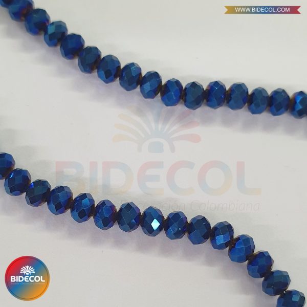 Murano Chino Rondela Azul Metalizado #4 - Image 2