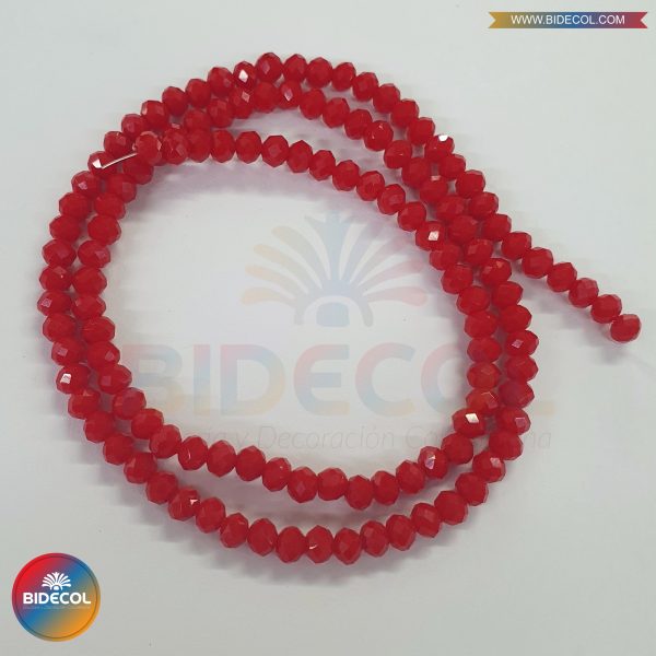Murano Chino Rondela Rojo Mate #4