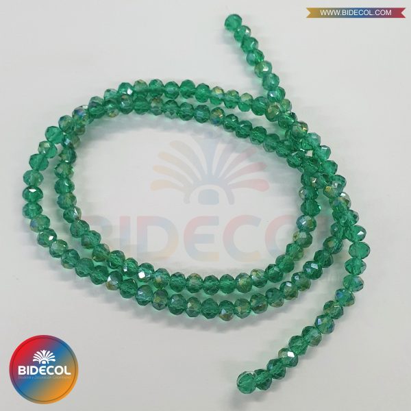 Murano Chino Rondela Verde Circon #4