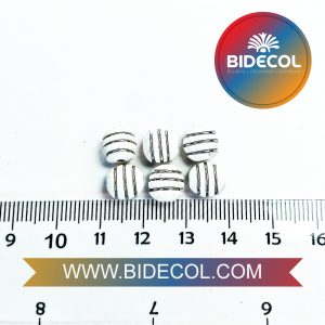 Neopreno Blanco 3 Argollas Delgadas en Acero Plateado x 50und