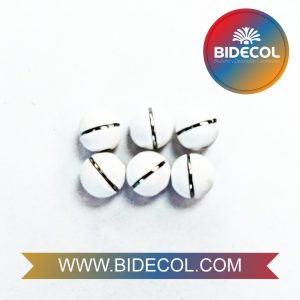 Neopreno Blanco 1 Argolla Delgada en Acero Plateado x 100und