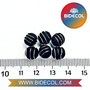 Neopreno Negro 3 Argollas Delgadas en Acero Plateado x 50und