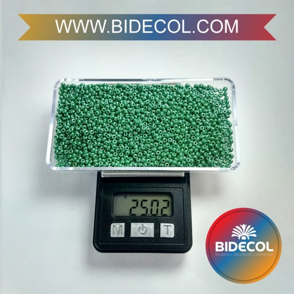Mostacilla CHECA #10 Verde Perlado x 25GRS
