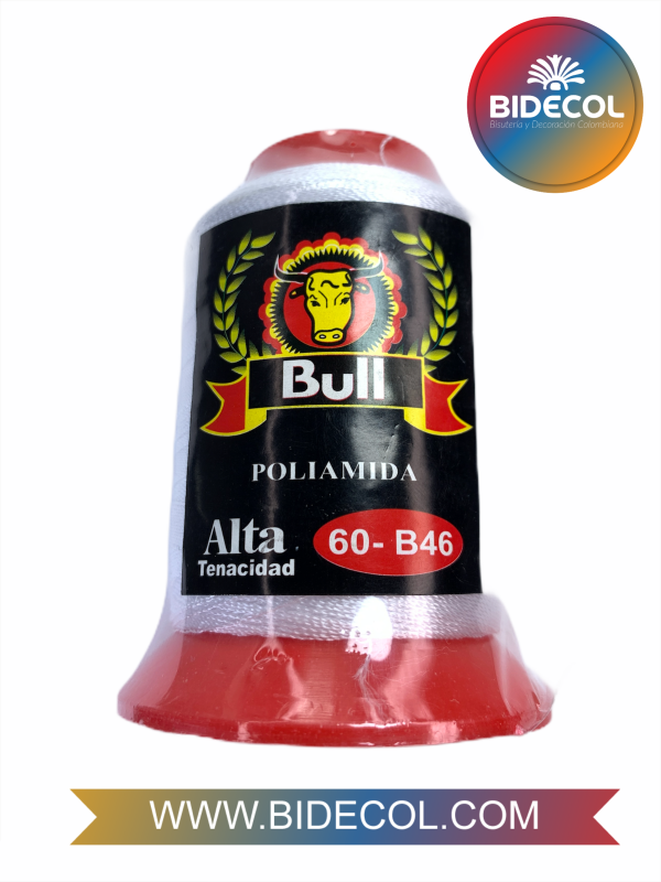 Hilo Bull 60-B46 Blanco Poliamida Alta Tenacidad x 1und
