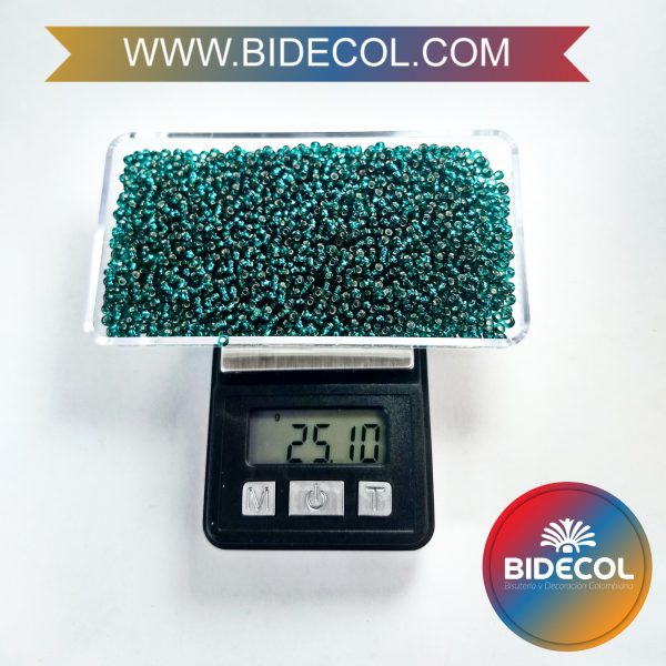Mostacilla CHECA #10 Verde Circon Brillante x 20GRS