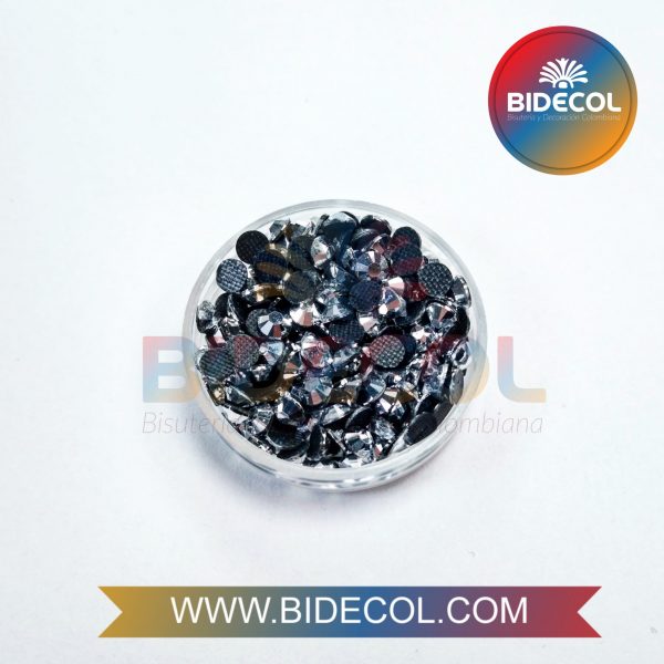 Piedra Para Pegar Acrilica Plateado #3 (3mm) x 50 Gramos