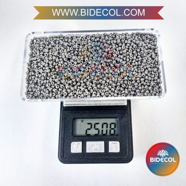 Mostacilla CHECA #10 Gris Pastel Brillante x 25GRS