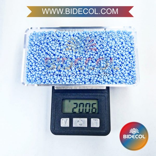Mostacilla CHECA #10 Azul Cielo Pastel Brillante x 20GRS