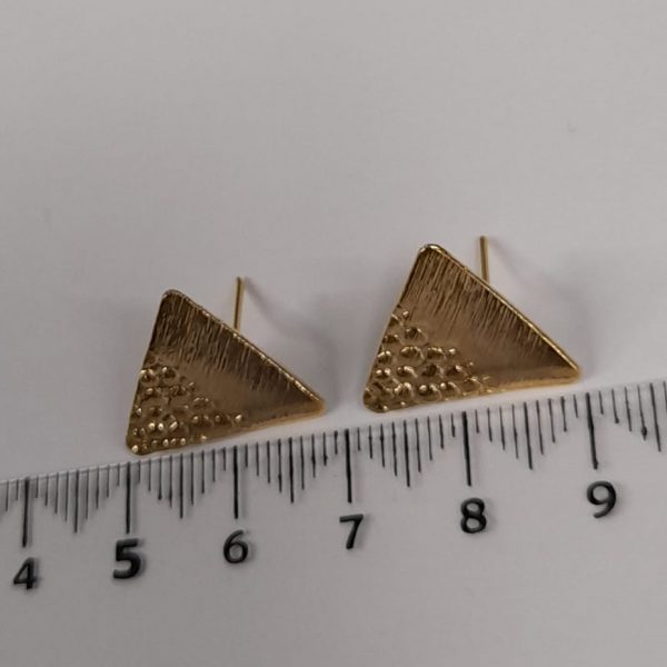 Aretes de ensamble oro golfi (triangulares pepperoni) - Image 2