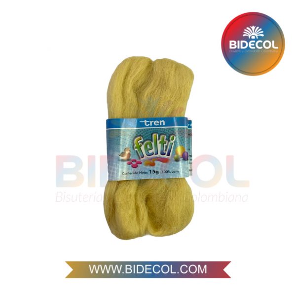 Lana para Felting Amarillo Opaco x 15gr x 1und