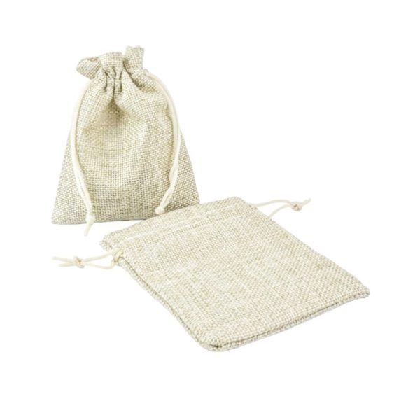 Bolsas tipo yute beige claro producto mayorista - Image 2