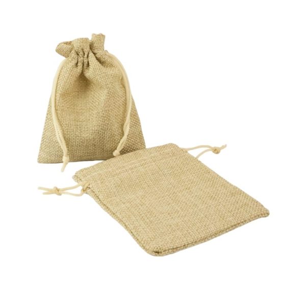 Bolsas tipo yute beige oscuro producto mayorista - Image 2