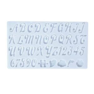 Molde de silicona letra cursiva