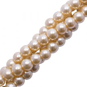 Perla de vidrio color perla