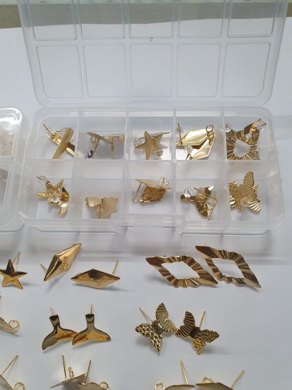 Combo de aretes de oro golfi