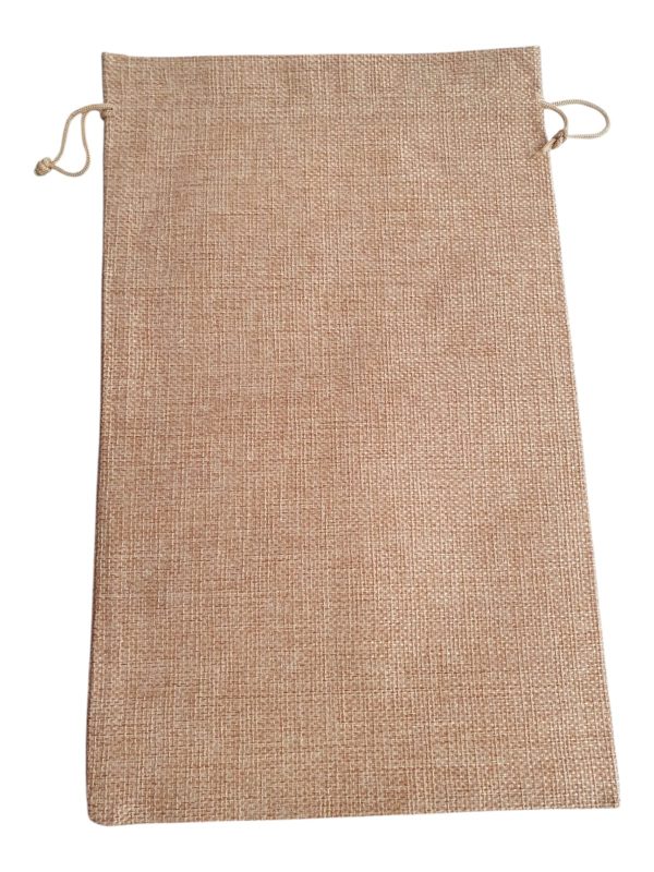 Bolsa de yute grande beige