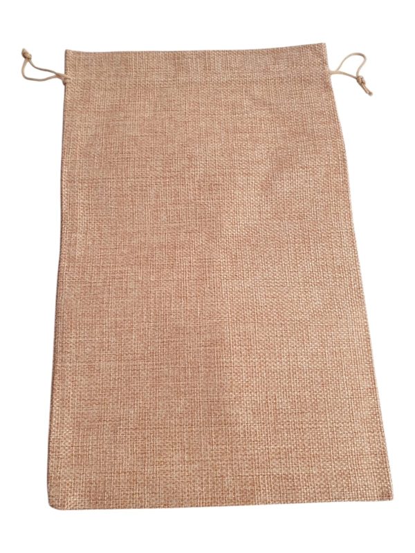 Bolsa de yute grande cafe claro