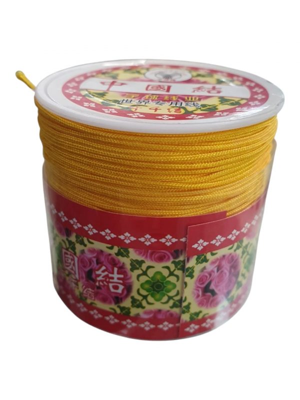 Hilo coreano para pulseras amarillo 1 mm