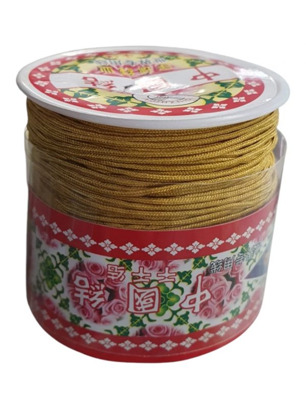 Hilo coreano para pulseras dorado claro 1 mm