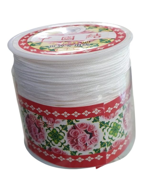 Hilo coreano para pulseras blanco 1 mm