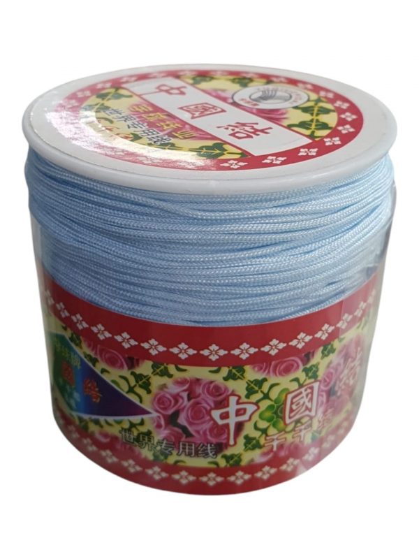 Hilo coreano para pulseras azul claro 1 mm