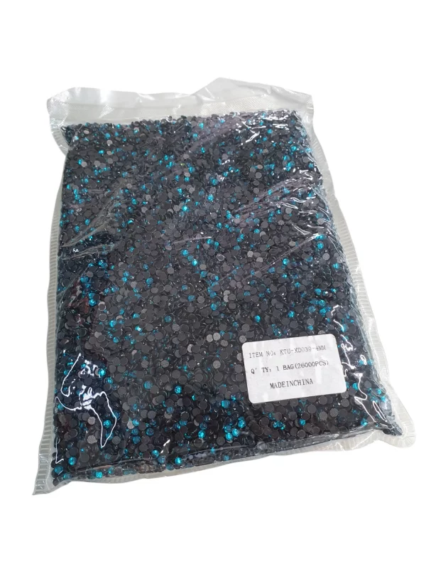 Piedra para pegar coreana 3mm Azul agua marina