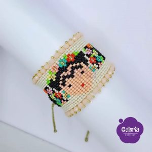 Pulsera frida tejida en mostacilla 04