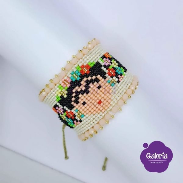 Pulsera frida tejida en mostacilla 04