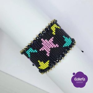 Pulsera estrellas tejida en mostacilla 12