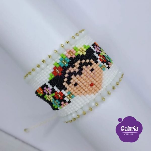 Pulsera frida tejida en mostacilla 24