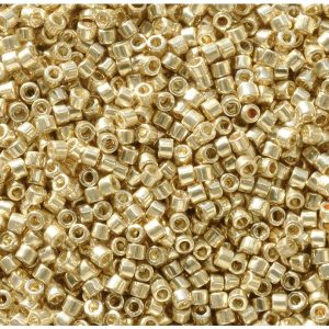Miyuki delica color dorado brillante galvanizado duracoat (db2501)