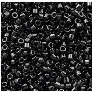 Miyuki Delica 11/0 negro brillante db0010 original japones 1 gramo